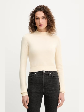 Sil Maglia LOLA CON COLLO ALTO BEIGE CHIARO