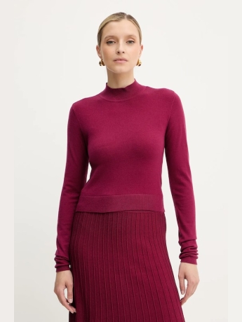 Sil Maglia LOLA CON COLLO ALTO BORDEAUX CHIARO