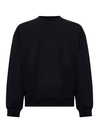 John Richmond FELPA GIROCOLLO NEMES IN COTONE NERO CON LOGO POSTERIORE