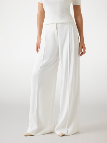 Guess PANTALONE NINA TAILORED IN MISTO LANA  BIIANCO