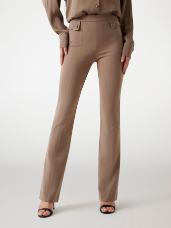 Guess PANTALONE GWEN  IN TESSUTO ELASTICIZZATO CAMMELLO