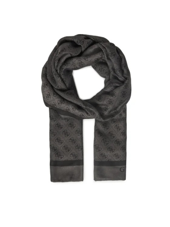 Guess SCIARPA GRIGIO SCURO CON LOGO ALL OVER