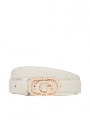 Guess cintura CALEBRA in ecopelle bianca con fibbia oro