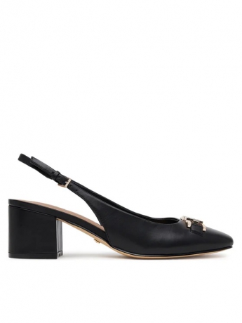 Guess Sandali  CALIDE in pelle nera con logo oro
