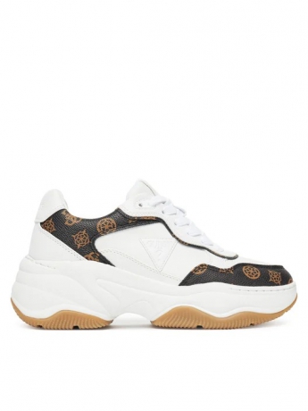 Guess Sneakers  HAPYY3 in ecopelle bianca  logata