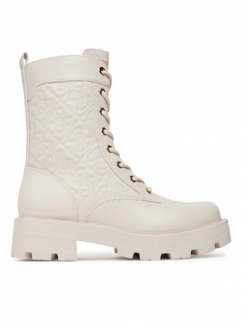 Guess anfibio YANCEE in ecopelle bianco con logo all over