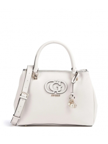 Guess BORSA SHOPPING CALEBRA IN ECOPELLE BIANCA CON LOGO G E TRACOLLA