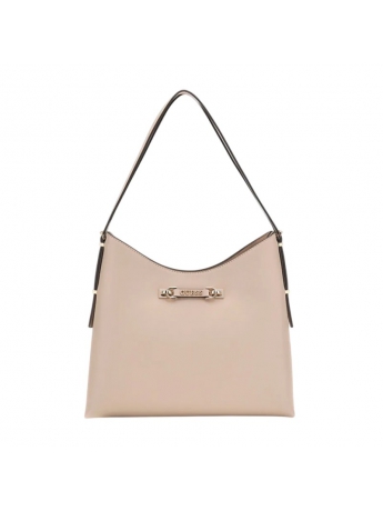 Guess BorseA Lefia A SECCHIELLO IN ECOPELLE LISCIA BEIGE CHIARO CON LOGO