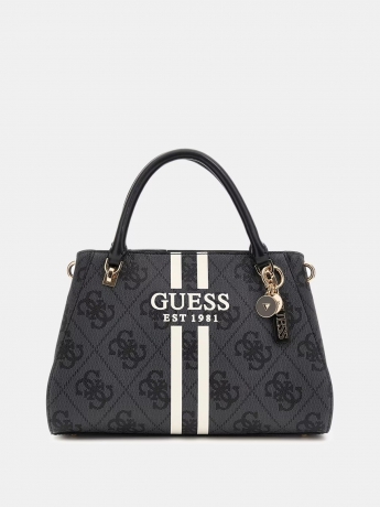 Guess Borsa a mano Noelle IN ECOPELLE NERA 4G logo
