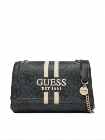 Guess Borsa a tracolla Noelle II in ecopelle NERA CON 4G LOGO