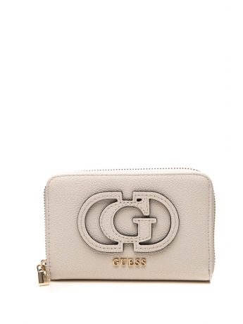 Guess PORTAFOGLIO PICCOLO IN ECOPELLE BEIGE CHIARO ZIP AROUND LOGO G