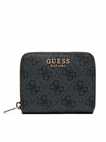 Guess Portafoglio piccolo IN ECOPELLE NERA CON LOGO ALL OVER