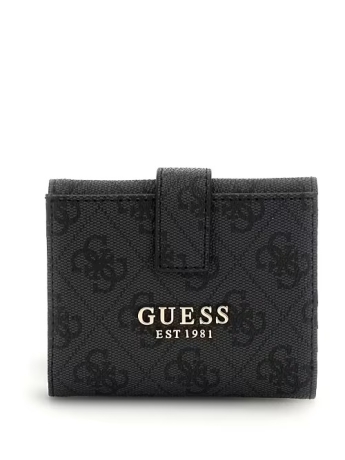Guess PORTAFOGLIO PICCOLO CON LOGO ALL OVER NERO