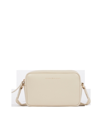 Tommy Hilfiger Camera bag con tracolla in tessuto panna