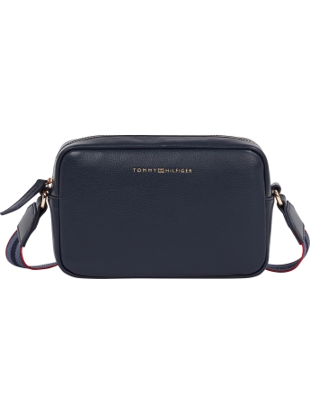 Tommy Hilfiger Camera bag con tracolla in tessuto blu
