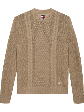 Tommy Hilfiger Pullover slim fit con distintivo Tommy BEIGE