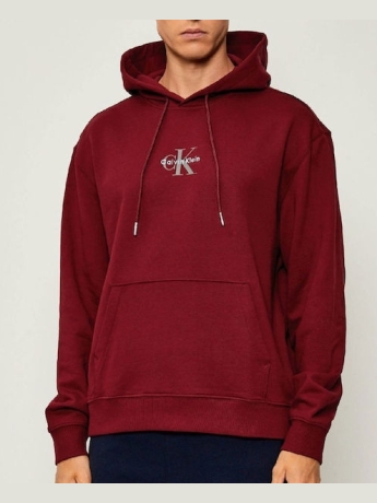 Calvin Klein Felpa con cappuccio Monologo BORDO'
