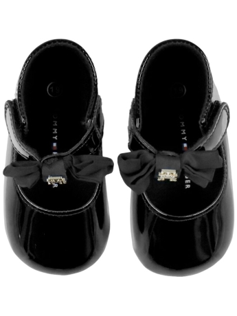Tommy Hilfiger Ballerina Slippers  NERA LUCIDA CON FIOCCO