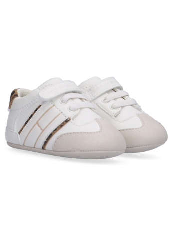 Tommy Hilfiger sneakers infant con velcro bianca maculata