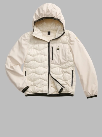 Blauer GIUBBOTTO PIUMINO BIANCO LATTE IMBOTTITURA MISTA ALBERT