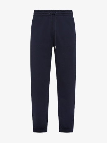 Sun68 Pantaloni in felpa cotone blu CON LOGO RICAMO SULLA TASCA