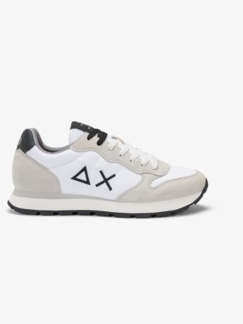 Sun68 Sneaker Tom in nylon e suede bianco