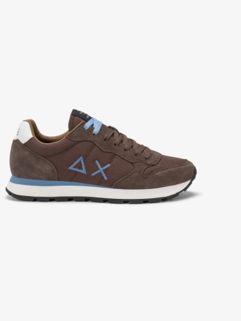 Sun68 Sneaker Tom in nylon e suede marrone