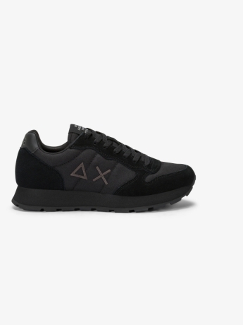 Sun68 Sneaker Tom in nylon e suede nero/grigio scuro