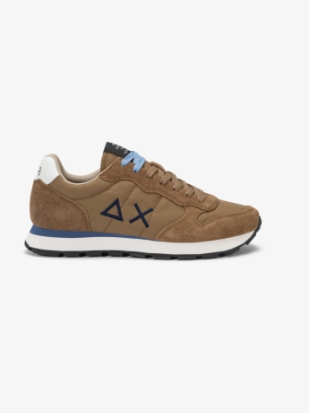 Sun68 Sneaker Tom in nylon e suede volpe