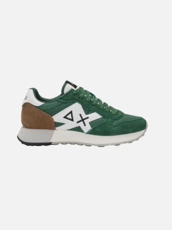Sun68 Sneaker Jaki Solid in nylon e suede verde
