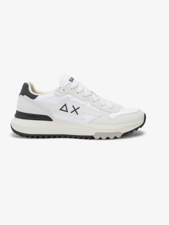 Sun68 Sneaker Niki 2.0 Solid in nylon e PU bianco