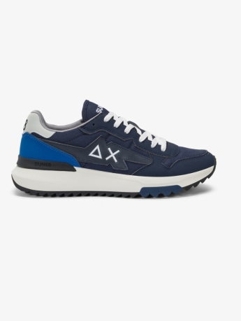 Sun68 Sneaker Niki 2.0 Solid in nylon e PU navy blue