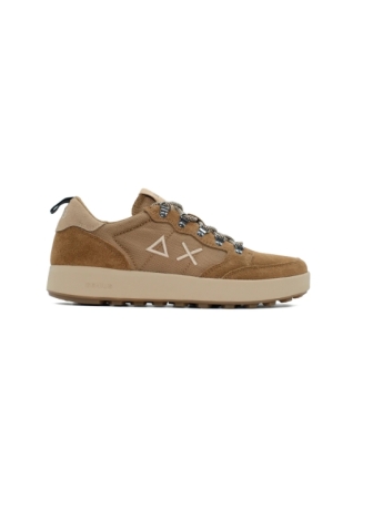 Sun68 Sneaker Genius Solid in nylon e suede beige