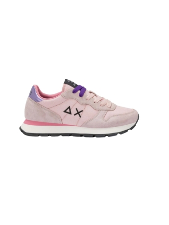 Sun68 Sneaker Ally Solid in nylon e suede rosa