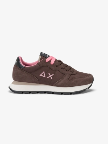 Sun68 Sneaker Ally Solid in nylon e suede marrone