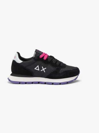 Sun68 Sneaker Ally Solid in nylon e suede nero