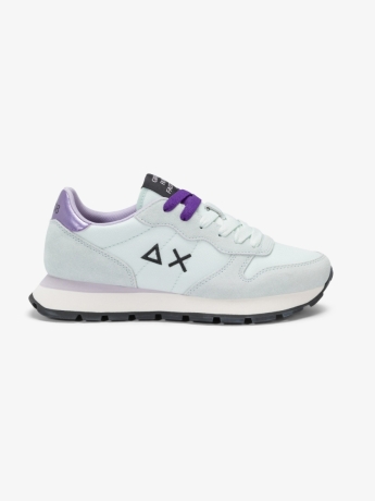 Sun68 Sneaker Ally Solid in nylon e suede avorio