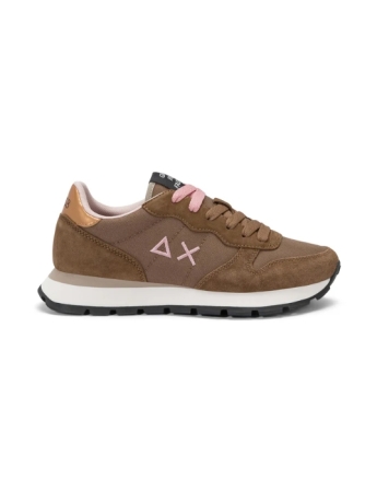 Sun68 Sneaker Ally Solid in nylon e suede volpe