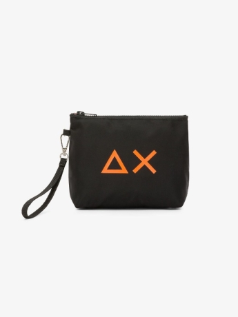 Sun68 Pochette in nylon NERO con logo FLUO