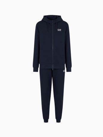 Emporio Armani Tuta con cappuccio  Core Identity in misto cotone blu