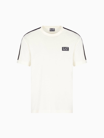 Emporio Armani T-shirt Logo Series in jersey di cotone BIANCO