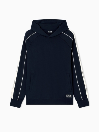 Emporio Armani Felpa con cappuccio Logo Series in misto cotone BLU