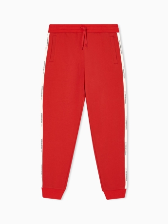 Emporio Armani Pantaloni jogger Logo Series in misto cotone ROSSO