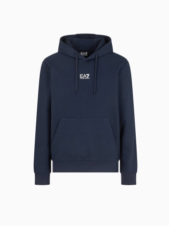 Emporio Armani Felpa con cappuccio Core Identity in cotone BLU