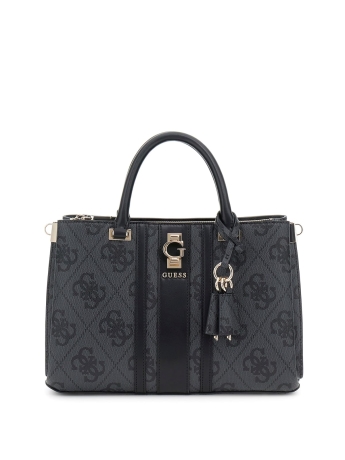 Guess Borsa a manoin ecopelle nera  Erenia con logo 4G  all over