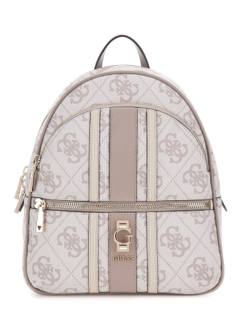 Guess Zaino Erenia in ecopelle avorio con logo 4g all over