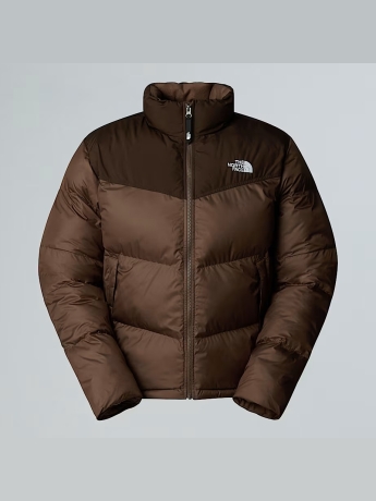 The North Face giubbotto SAIKURU JACKET bicolor marrone scuro e marrone chiaro  con micro logo