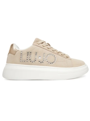 Liu-jo Sneakers Babol rosa con logo in strass e dettaglio in oro