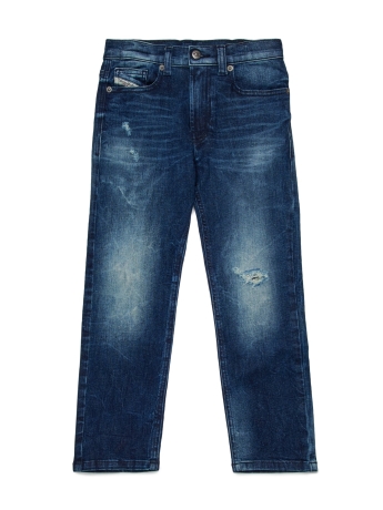 Diesel Jeans kids/junior blu scuro dritti con rotture