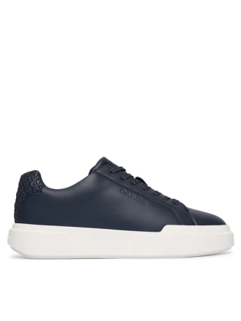 Calvin Klein sneakers blu in ecopelle con logo lettering